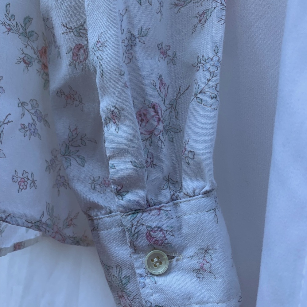 KARMAN vintage western cowgirl floral long sleeve button down blouse with ruffle - Picture 6 of 6